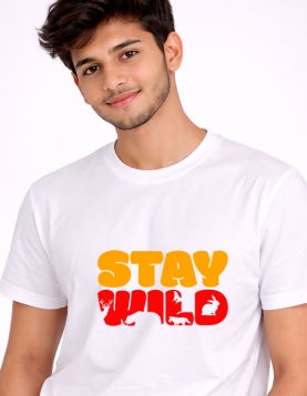 Stay Wild Printed T-Shirt for Men &amp; Women