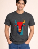 Geometric Bull Graphic T-Shirt for Men & Women