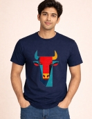 Geometric Bull Graphic T-Shirt for Men & Women