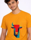 Geometric Bull Graphic T-Shirt for Men & Women