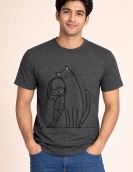 Cute Cartoon Cat Friend Graphic T-Shirt for Men & Women