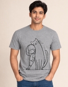 Cute Cartoon Cat Friend Graphic T-Shirt for Men & Women