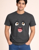 Funny Anime Face Graphic T-Shirt for Men & Women