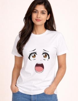 Funny Anime Face Graphic T-Shirt for Men &amp; Women