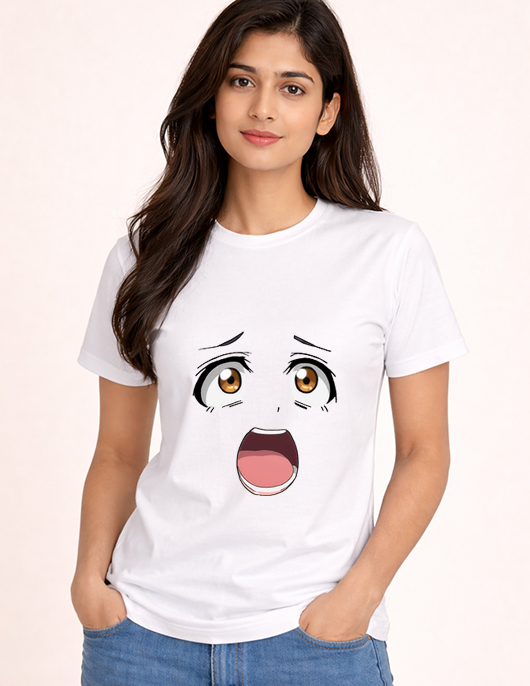 Funny Anime Face Graphic T-Shirt for Men & Women