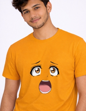 Funny Anime Face Graphic T-Shirt for Men &amp; Women