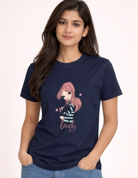 Anime Girl and Cat Graphic Streetwear Tee