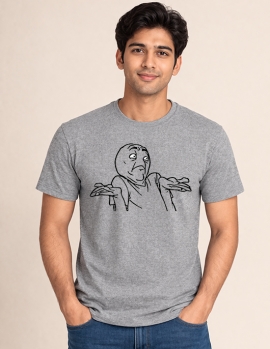 Funny Confused Reaction Meme Printed T-Shirt