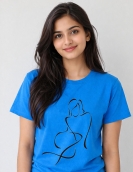Artistic Female Outline Printed T-Shirt
