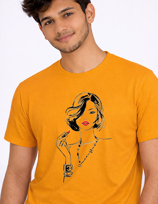 Stylish Woman Portrait Graphic T-Shirt