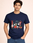 Uniwear Cute Flower LOVE Print Cotton T-Shirt