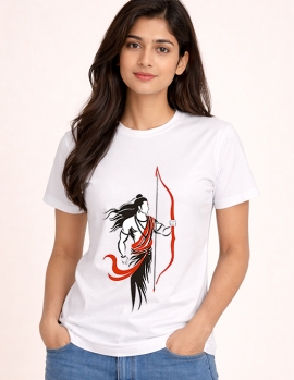 Spiritual Ram Illustration Casual T-Shirt