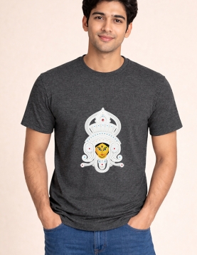 Divine Durga Face Printed T-Shirt