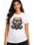 Uniwear Gas Mask Graphic Printed Cotton T-Shirt for Men &amp; Women