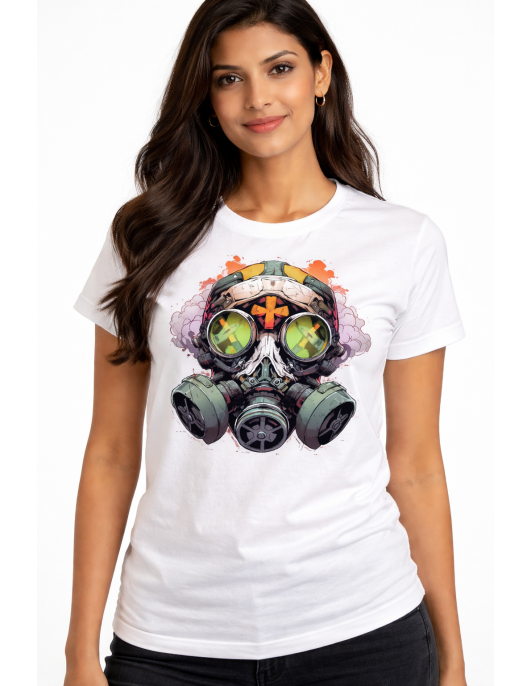 Uniwear Smoke Effect Gas Mask T-Shirt