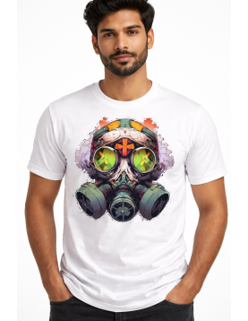 Uniwear Smoke Effect Gas Mask T-Shirt