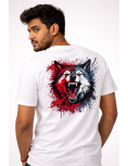 Uniwear Wolf Graphic Printed Cotton T-Shirt for Men