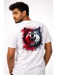 Uniwear Wolf Graphic Printed Cotton T-Shirt for Men