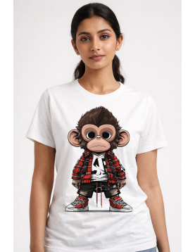 Uniwear Street Monkey Graphic T-Shirt – Urban Cartoon Style