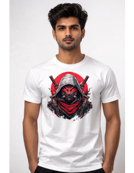 Uniwear Crimson Mask Warrior Streetwear Graphic Tee